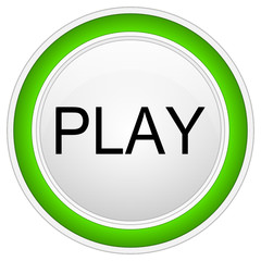 Play Button on white background - illustration