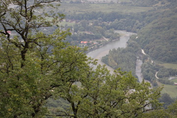 aerial view of the river