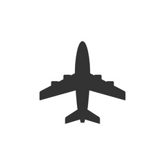 Plane glyph icon or aviation concept