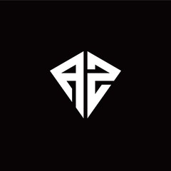 Initial A Z letter with kite modern style logo template vector