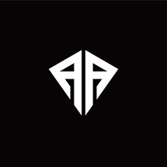 Initial A A letter with kite modern style logo template vector