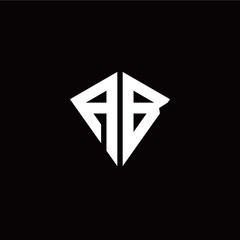 Initial A B letter with kite modern style logo template vector