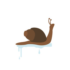 Obraz premium The snail slime for cosmetics. Vector illustration of a snail for a face mask