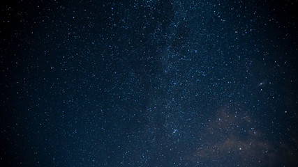 Starry night sky. Milky way and stars