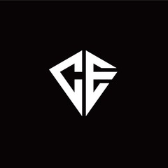 Initial C E letter with kite modern style logo template vector