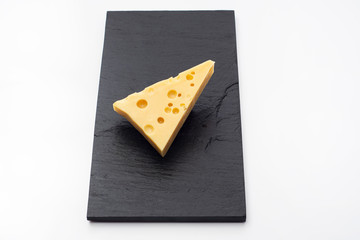 swiss cheese on a white background