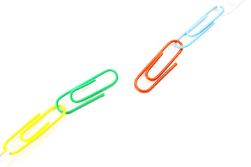 colored paper clips