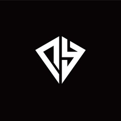 Initial D Y letter with kite modern style logo template vector