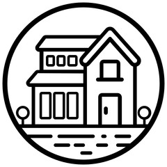 
Vector design of villa, modern architecture in editable style 
