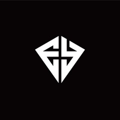 Fototapeta premium Initial E Y letter with kite modern style logo template vector