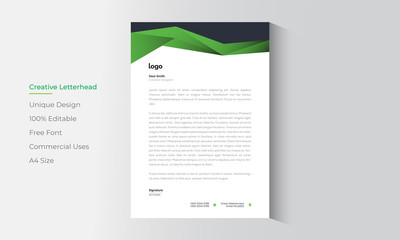 Modern Creative & Clean business style letterhead of your corporate project design.set to print with vector & illustration	