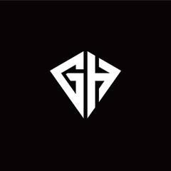 Initial G H letter with kite modern style logo template vector