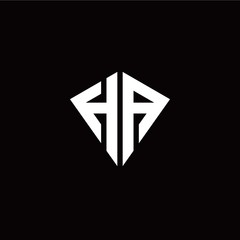 Initial H A letter with kite modern style logo template vector