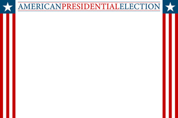 american presidential election side flag presentation slide card illustration graphic