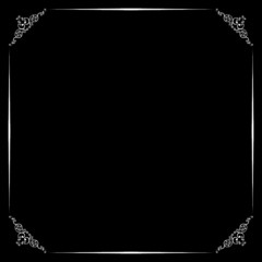 Fototapeta premium Ornamental decorative frame isolated on dark background