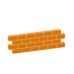 Obraz premium Red brick wall of house. Element of building construction. Stone object. Isometric illustration. Symbol of protection and security