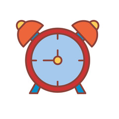 Isolated clock elementary school tools icon - Vector
