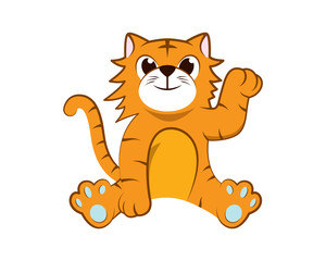 Cute and Sweet Tiger Illustration