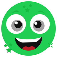 
Cheerful emoticon icon design, facial expression
