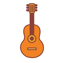 Isolated guitar elementary school tools icon - Vector