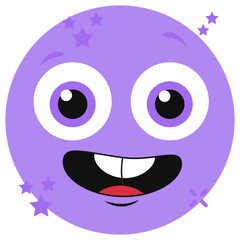 
Happy emotag icon design, smiling emotag expression
