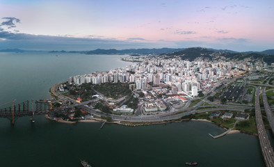 Fototapeta premium Panorama city of Florianópolis Brazil