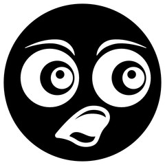 
Icon of dizzy face emoji, emotion in solid style 
