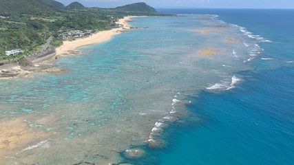 奄美群島 奄美大島 手広海岸 神の子海岸 空撮