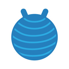 Isolated exercise ball health life style icon- Vector