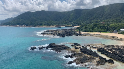 奄美群島 奄美大島 手広海岸 神の子海岸 空撮