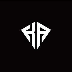 Initial K A letter with kite modern style logo template vector