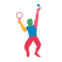 Isolated tennis sport olympic games icon - Vector