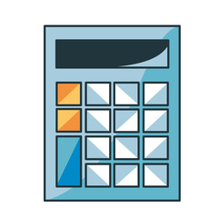 Isolated calculator university tools study icon - Vector