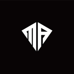 Initial M A letter with kite modern style logo template vector