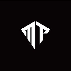 Initial M T letter with kite modern style logo template vector