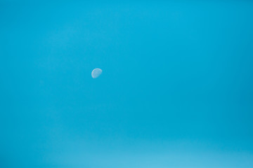 heaven clear blue sky and white moon