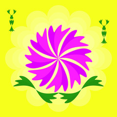 Fototapeta na wymiar Flower petal with leaf, logo, banner, icon, Geometric shape, art creative graphic design, abstract background texture vector illustration 