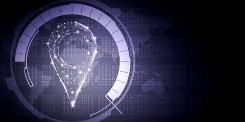 2d rendering Red map pointer