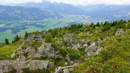 Wanderung durch die Hochalpen, Gebirgswanderung, Alpen, Gebirge