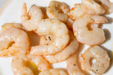 Gambas cocidas peladas