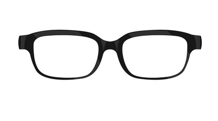 Vector Isolated Illustration of Black Glasses