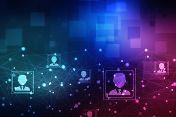 2d illustration Business Network concept
