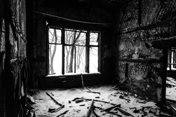 burnt house interior
