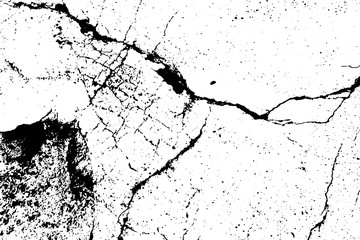 Fototapeta premium Cracked grunge urban background with rough surface. Dust overlay distress grained texture. One color graphic resource.