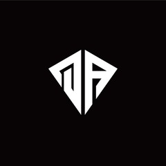 Initial Q A letter with kite modern style logo template vector