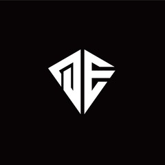 Initial Q E letter with kite modern style logo template vector