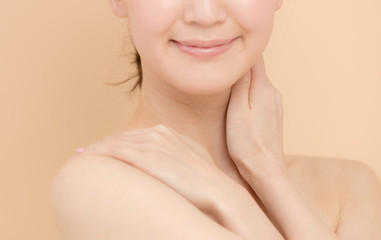Obraz na płótnie Canvas skin care,Japanese woman.
