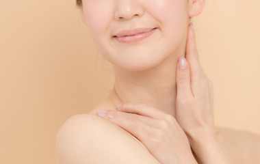 Obraz na płótnie Canvas skin care,Japanese woman.