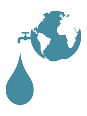 Fresh water graphic illustrating earth's resources