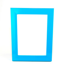 Fototapeta premium Colorful picture frames placed on a white background.